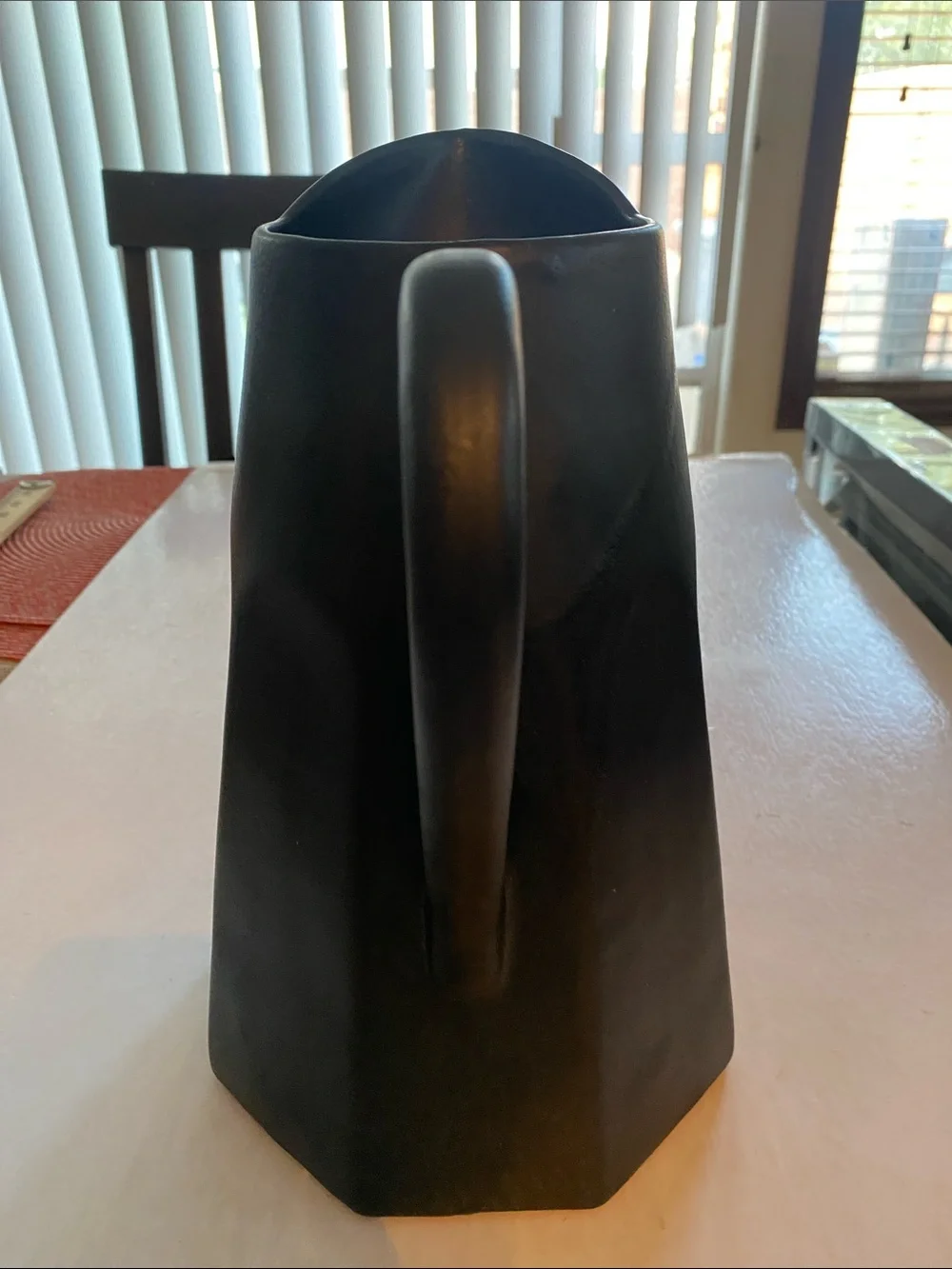 Leanne Ford for Crate & Barrel Stevey Black Terracotta Pitcher 103 Oz Portugal